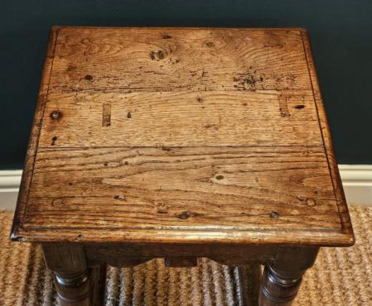 George III Oak Joint Stool - Image 2