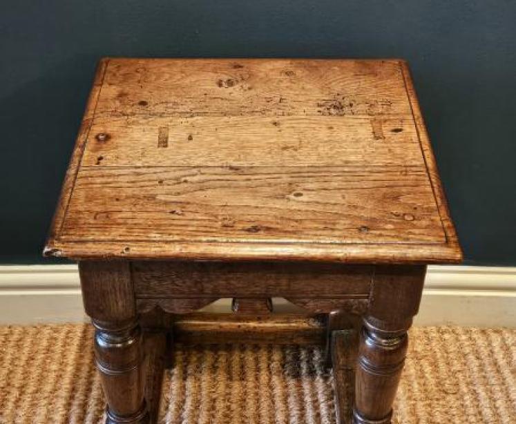 George III Oak Joint Stool - Image 7