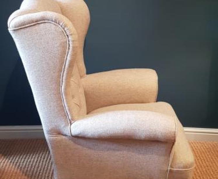 Large Victorian Wing Back Arm Chair - Image 6