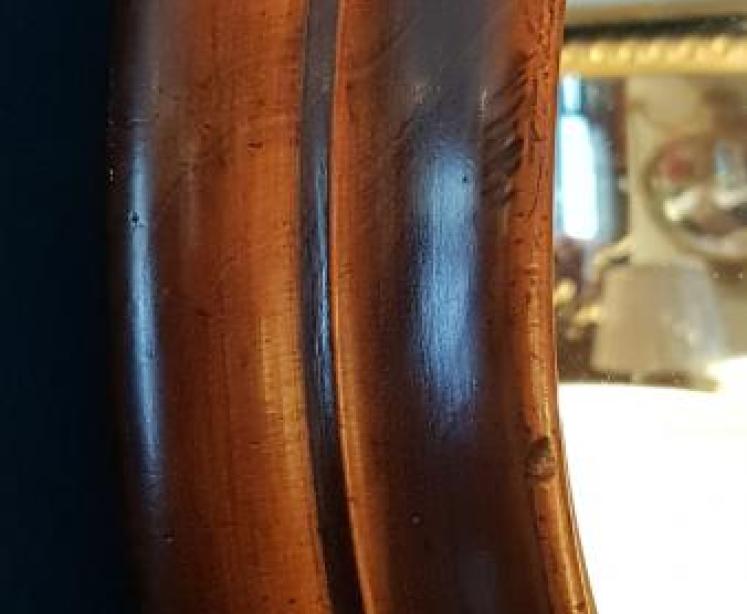 Victorian Circular Walnut Framed Mirror - Image 3