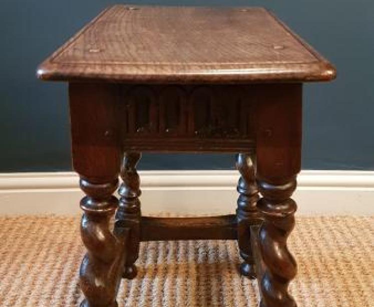 Georgian Style Oak Joint Stool - Image 3