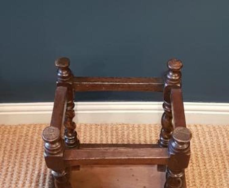 Georgian Style Oak Joint Stool - Image 5