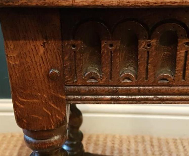 Georgian Style Oak Joint Stool - Image 6