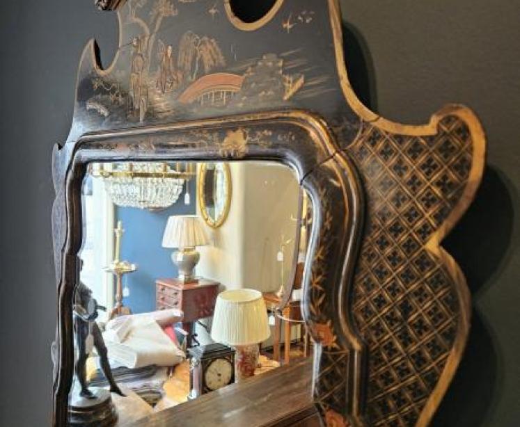 Large Edwardian Chinoiserie Mirror - Image 5