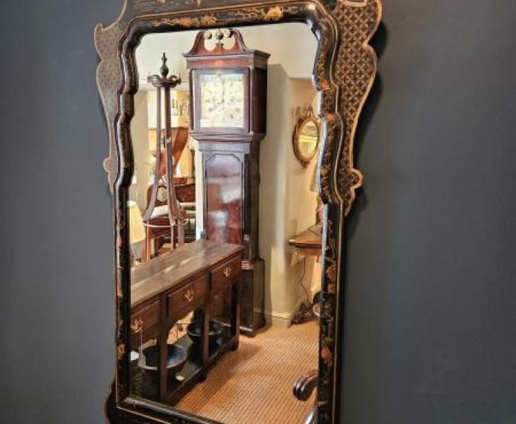 Large Edwardian Chinoiserie Mirror - Image 6