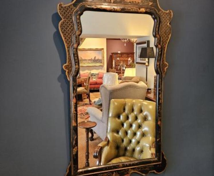 Large Edwardian Chinoiserie Mirror - Image 7