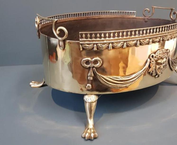 Georgian Brass Wine Cooler - Image 4