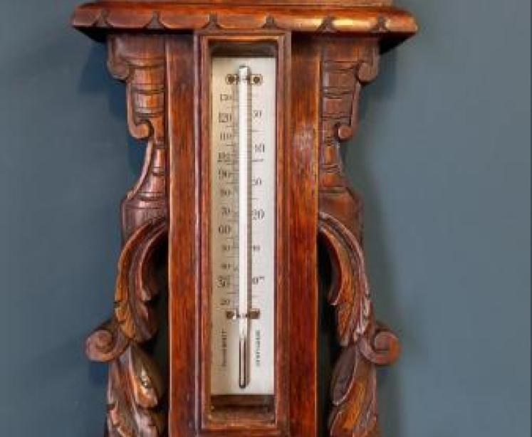 Victorian Oak Chippenham Banjo Barometer - Image 2