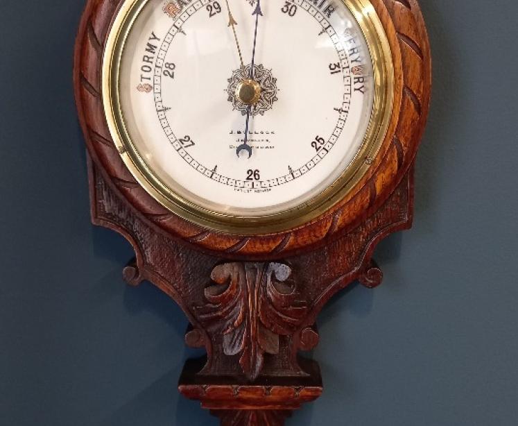 Victorian Oak Chippenham Banjo Barometer - Image 3