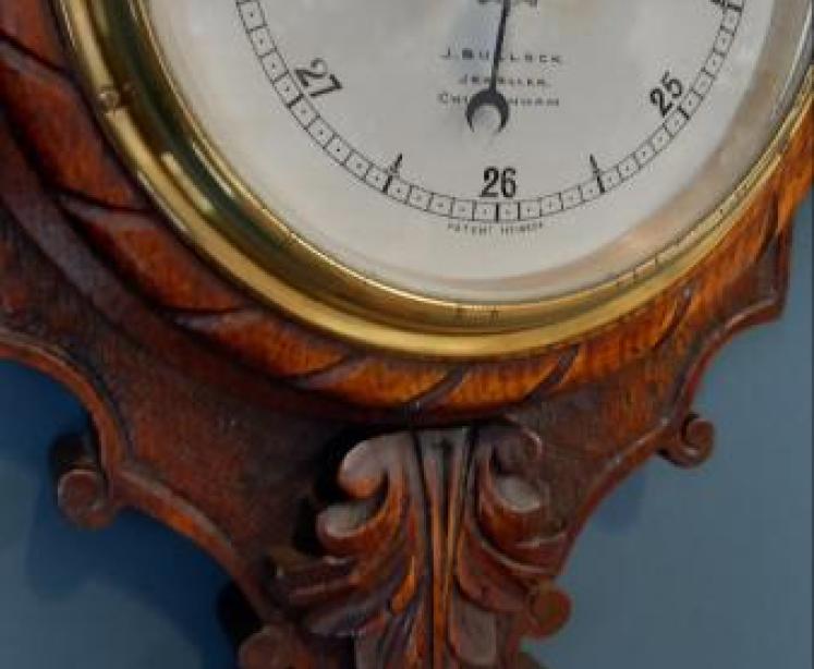 Victorian Oak Chippenham Banjo Barometer - Image 6