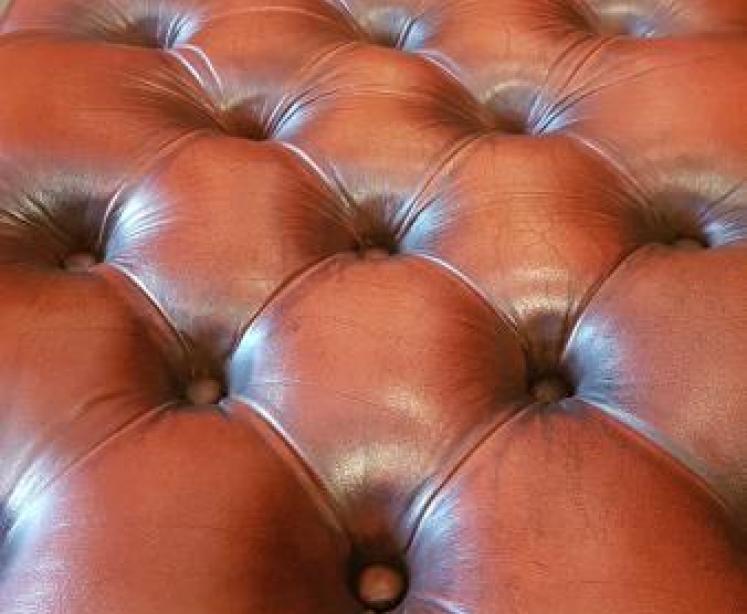 Leather Topped Double Stool  - Image 3