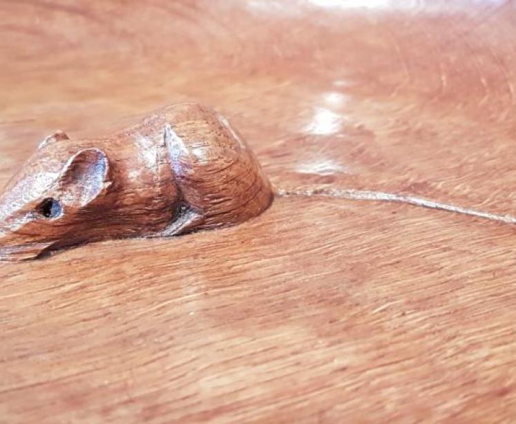 Superb 1950's Mouseman Shallow Bowl  - Image 3