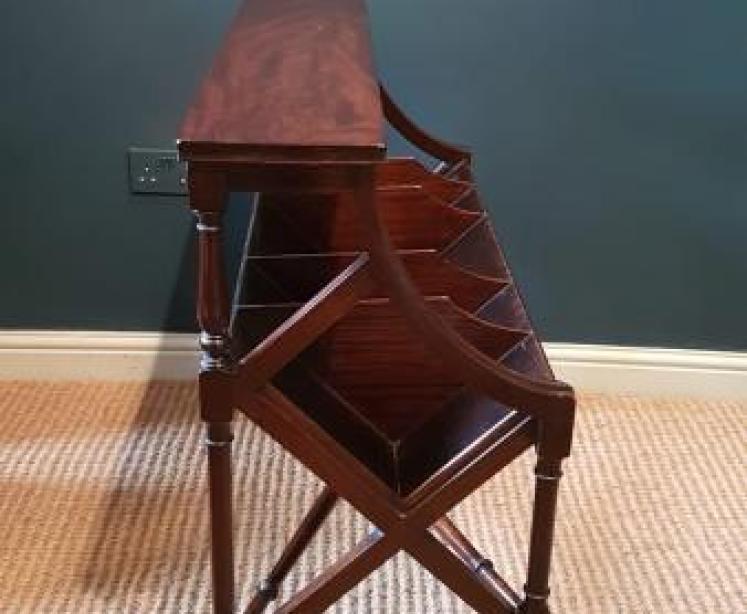 Immaculate Edwardian Mahogany Book Trough - Image 6