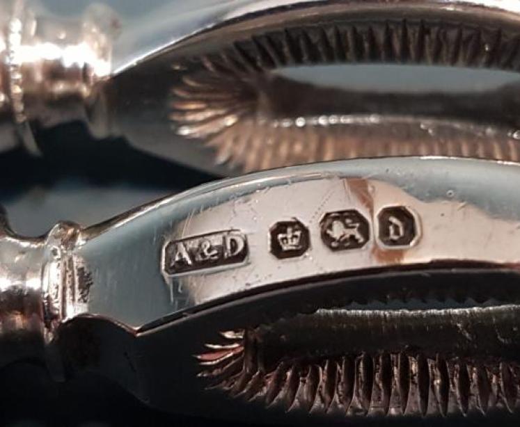 Victorian Cast Silver Nut Crackers - Image 6