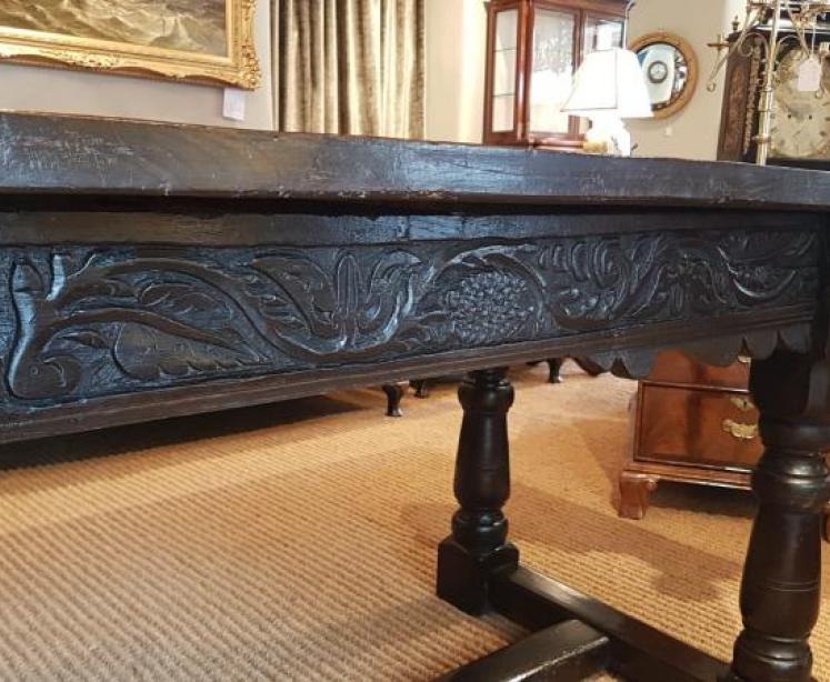 Large Period Oak Refectory Table - Image 6