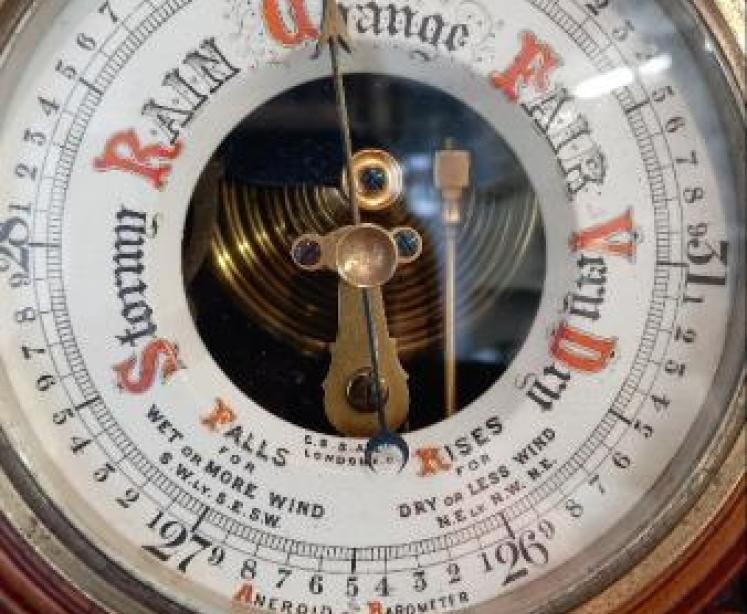 Victorian Walnut Skeletonised London Barometer - Image 2