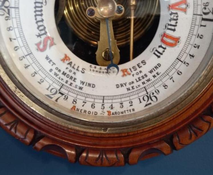Victorian Walnut Skeletonised London Barometer - Image 5