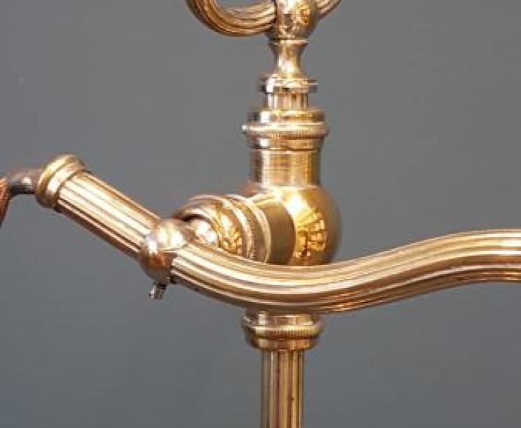 Edwardian Adjustable Table Lamp and Shade - Image 4