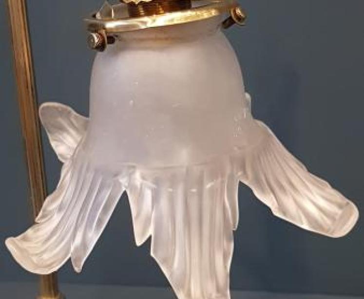 Edwardian Adjustable Table Lamp and Shade - Image 5