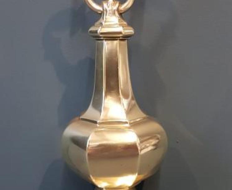 Substantial Victorian Brass Door Stop - Image 1