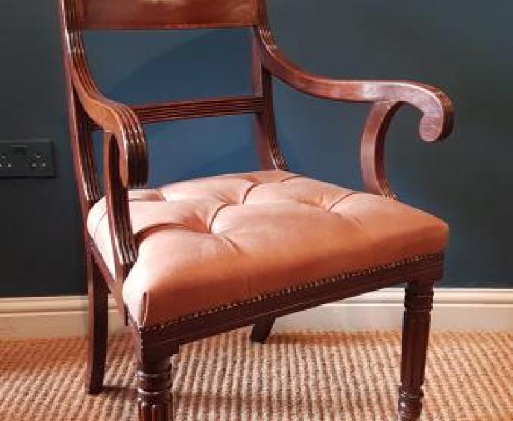 Regency Mahogany Desk Chair - Image 1