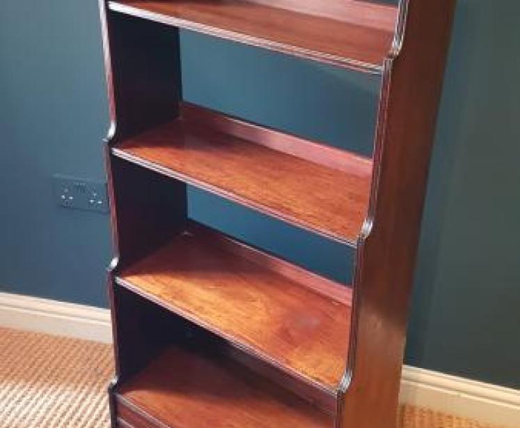 Regency Mahogany Waterfall Bookcase - Image 2