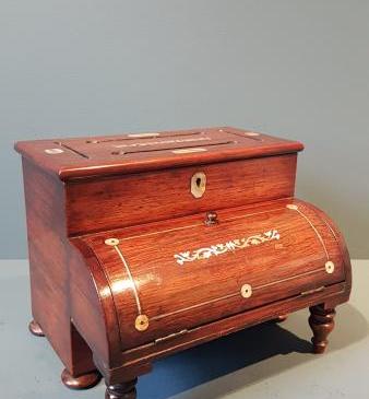 Victorian Rosewood Letter and Stationary Box
