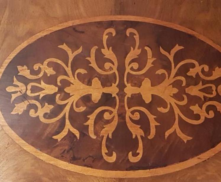 Small Victorian Inlaid Walnut Chest - Image 4