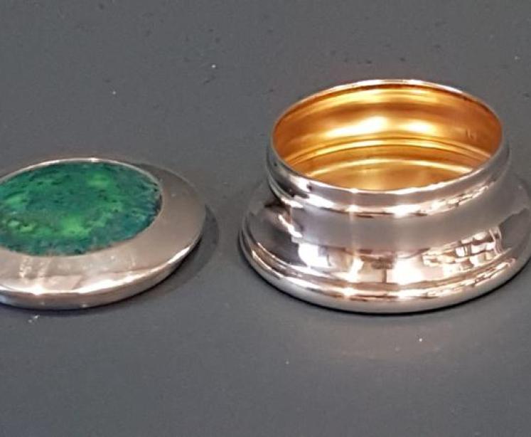 Silver Table Jar with Ruskin Panel  - Image 6