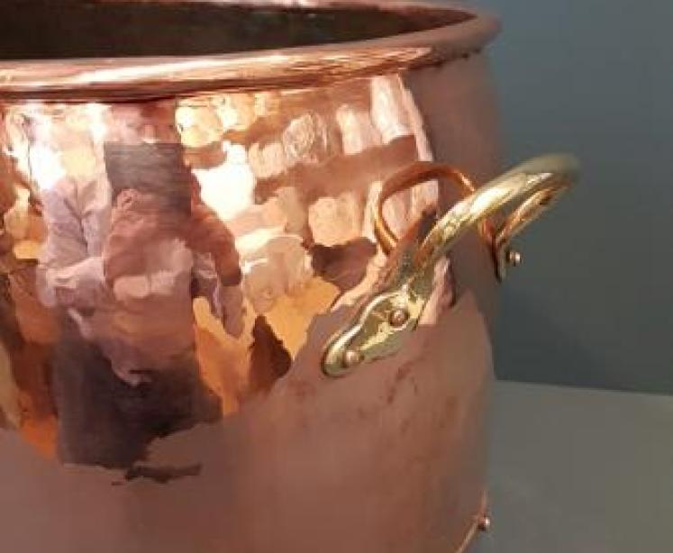 Large Victorian Copper Log Bin - Image 3