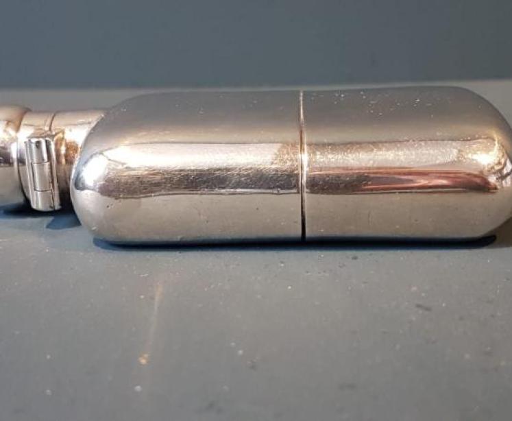 George V Silver Hip Flask - Image 6