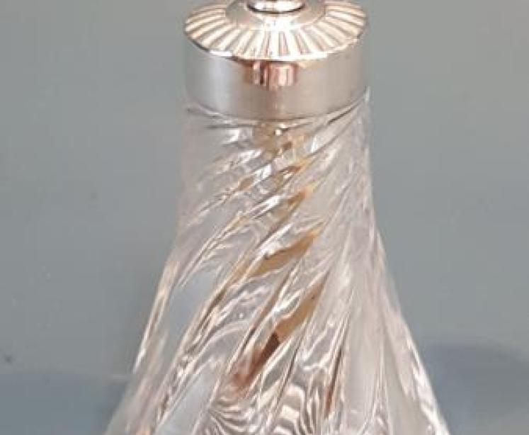 Victorian Silver and Crystal Glue Pot - Image 1