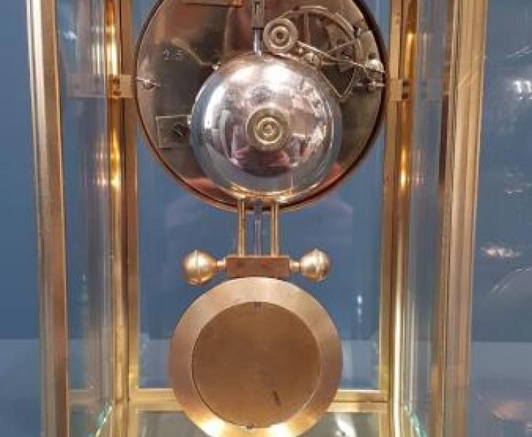 Victorian Four Glass Clock with Visible Escapement  - Image 6