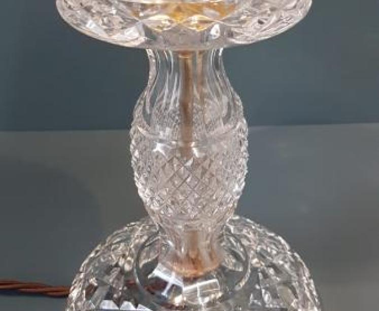 Superb Edwardian Cut Crystal Table Lamp  - Image 3
