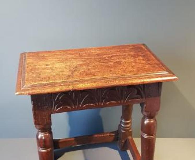 George I Oak Joint Stool  - Image 1