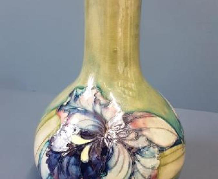 Large Early Moorcroft Slipper Orchid Vase  - Image 1