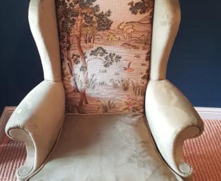 Edwardian Wing Back Armchair - Image 7