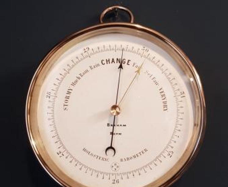 Victorian Brass Cased Marine Barometer - Image 2