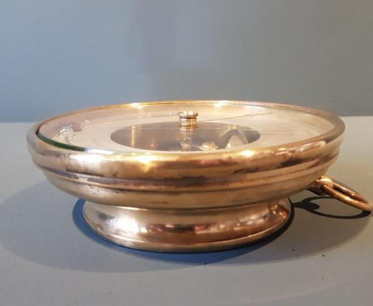 Large Victorian Marine Barometer with Twin Crescent Thermometer - Image 4