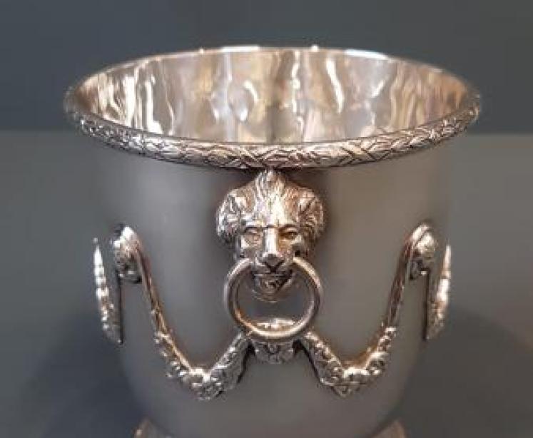 Edwardian Silver Bottle Holder or Planter - Image 3