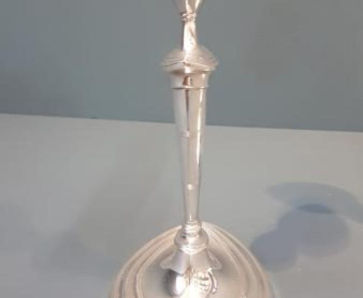 George III Style Silver Candlesticks - Image 2