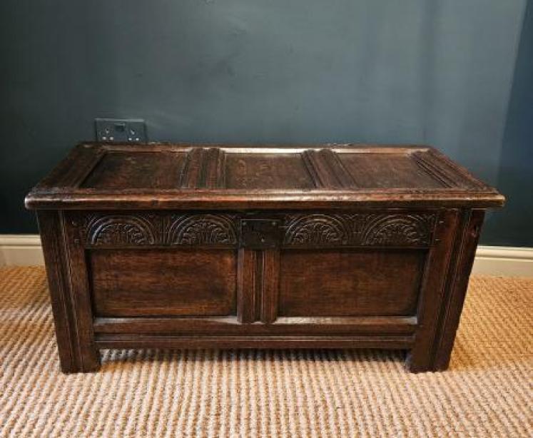 George II Oak Coffer - Image 1