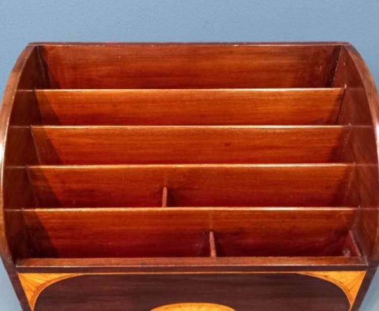 Edwardian Sheraton Inlaid Waterfall Letter Rack - Image 2