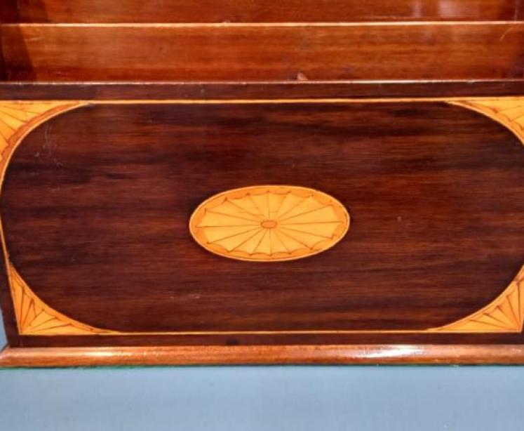 Edwardian Sheraton Inlaid Waterfall Letter Rack - Image 3