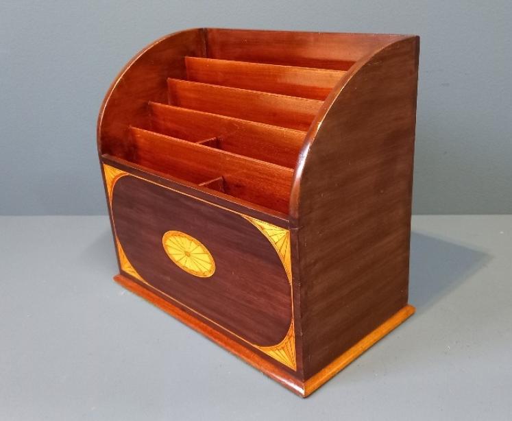 Edwardian Sheraton Inlaid Waterfall Letter Rack - Image 6