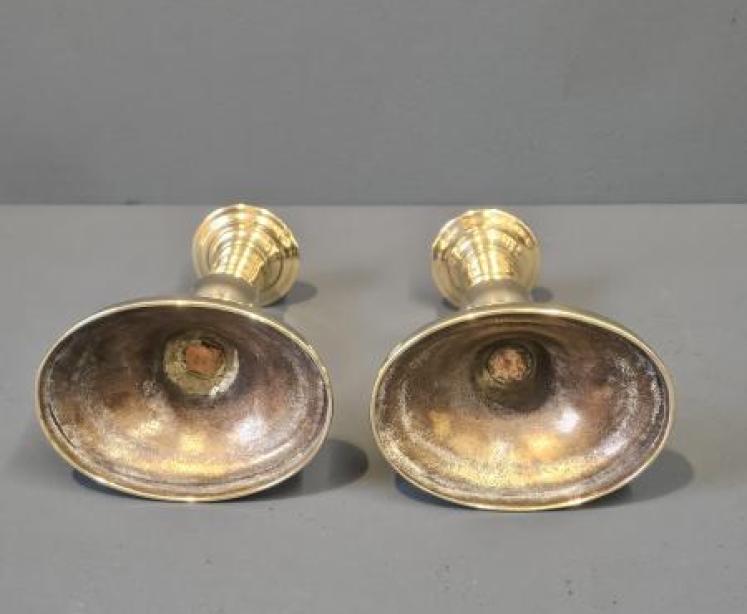 Pair of George III Brass Candlesticks  - Image 3