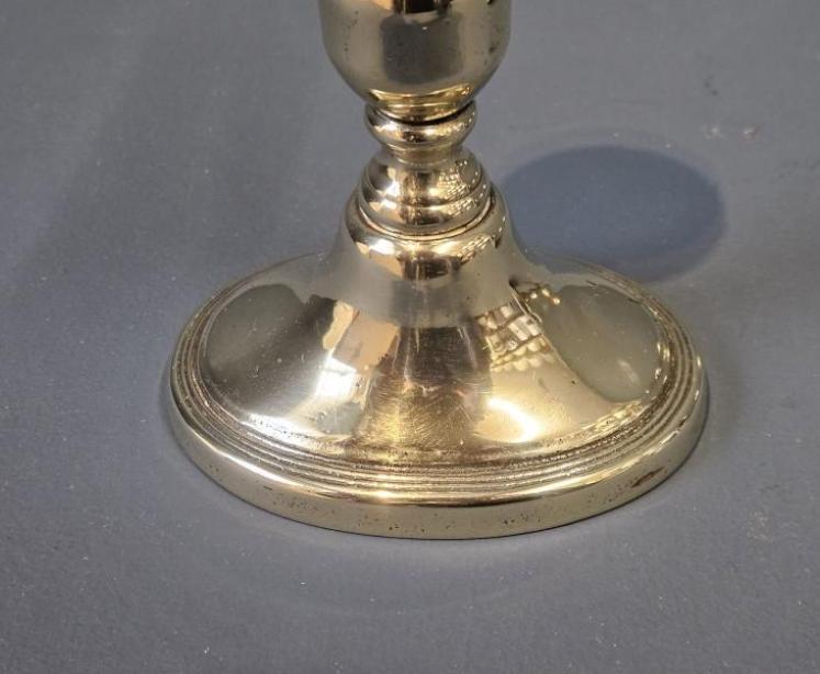 Pair of George III Brass Candlesticks  - Image 5