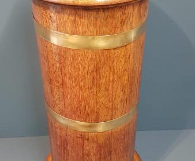 Victorian Oak Brass Bound Stick Stand - Image 1