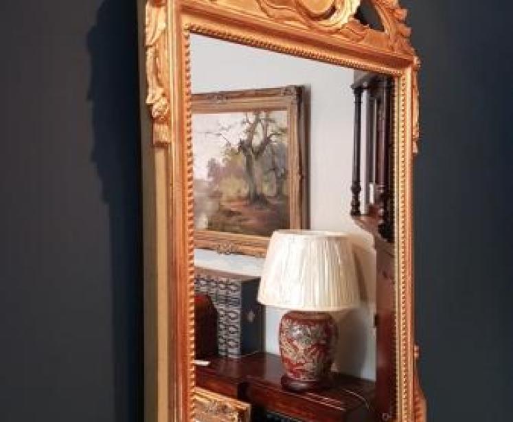 Edwardian Timber Gilt Mirror  - Image 5