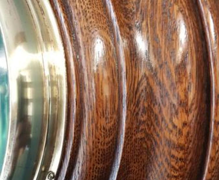 Turned Oak Aneroid Barometer  - Image 2